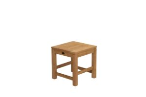 TEAK HAYMAN STOOL 430mm SQ