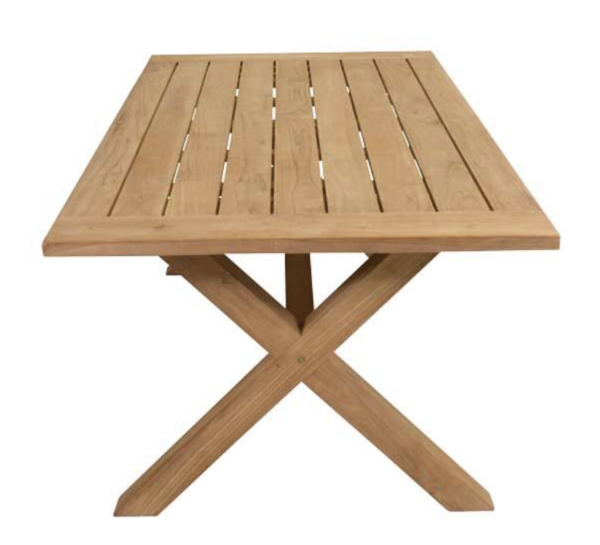 TEAK X LEG TABLE 2000mm