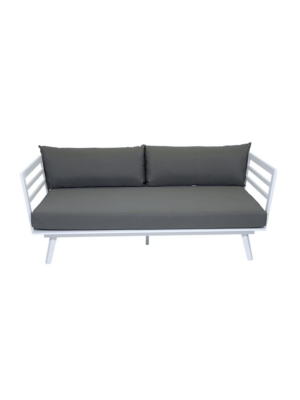 Palm Daybed White Frame with Graphite Cushion
