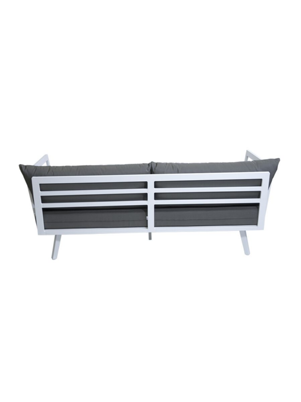 Palm Daybed White Frame with Graphite Cushion