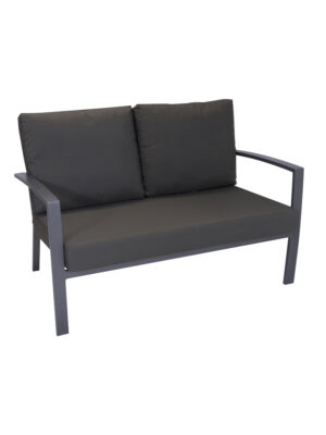 Aluminium Malibu 2 seater Outdoor Sofa Gunmetal