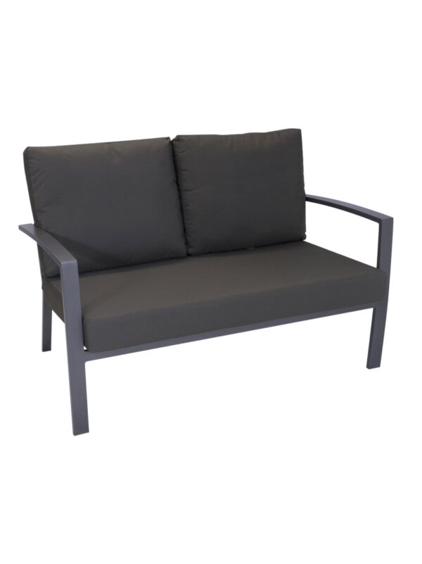 Aluminium Malibu 2 seater Outdoor Sofa Gunmetal
