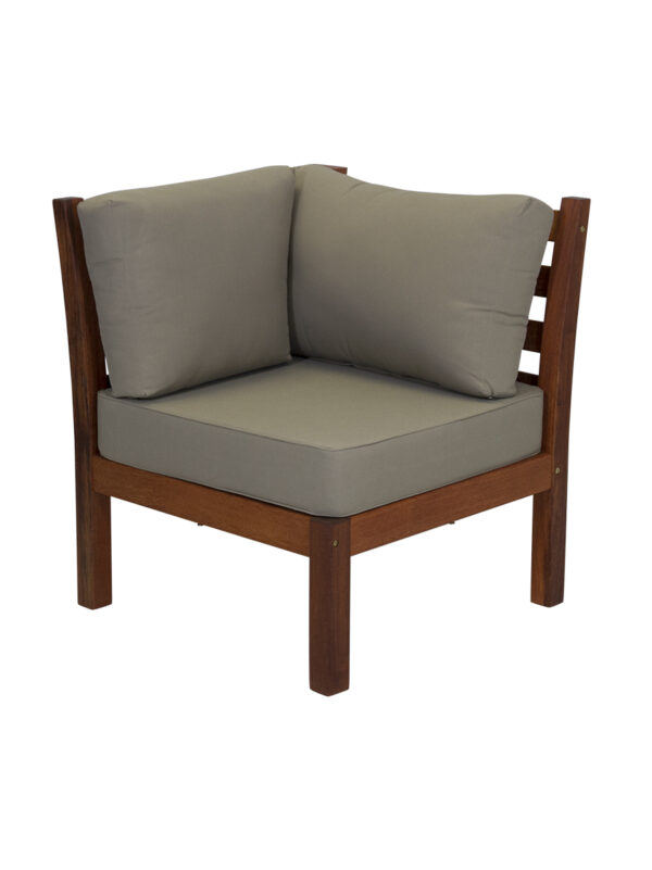 Kwila Modular Corner with Oyster Cushions